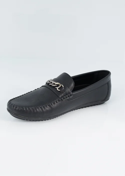 Brave Soul Black PU Loafers - 7 Image 1