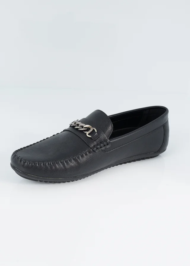 Brave Soul Black PU Loafers