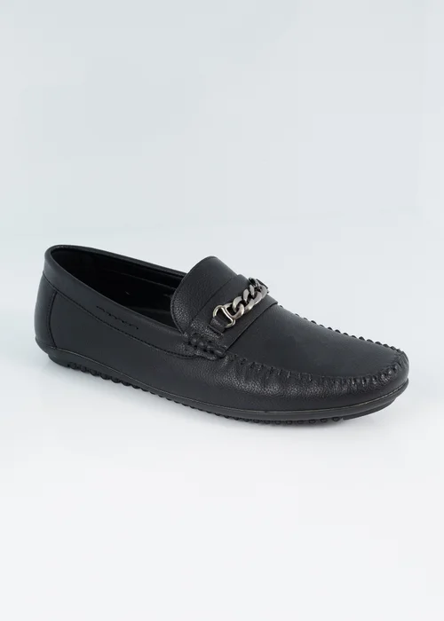 Brave Soul Black PU Loafers - 7 Image 3