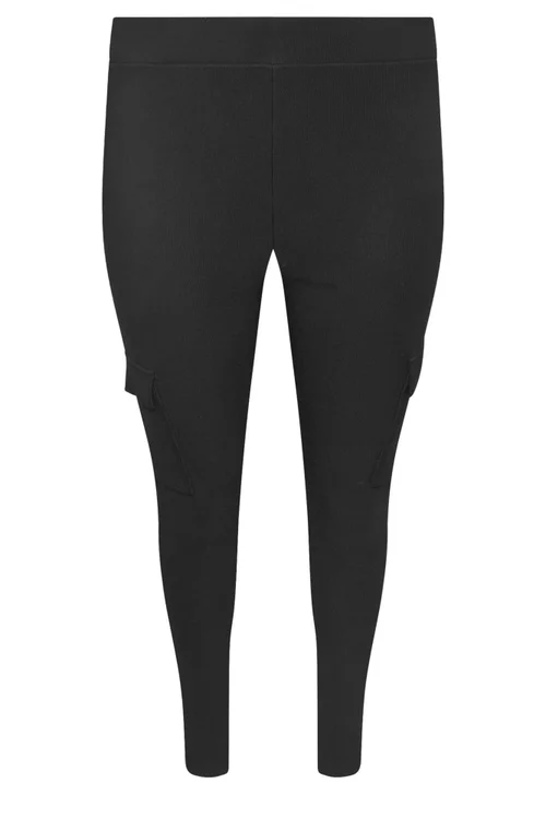 Yours Curve Black Cargo Leggings - 24 Image 5
