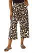 Roman Black Petite Abstract Stretch Trouser - 12 Image 1