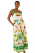 Roman Ivory Fruit Print Strap Detail Midi Dress - 14 Image 1