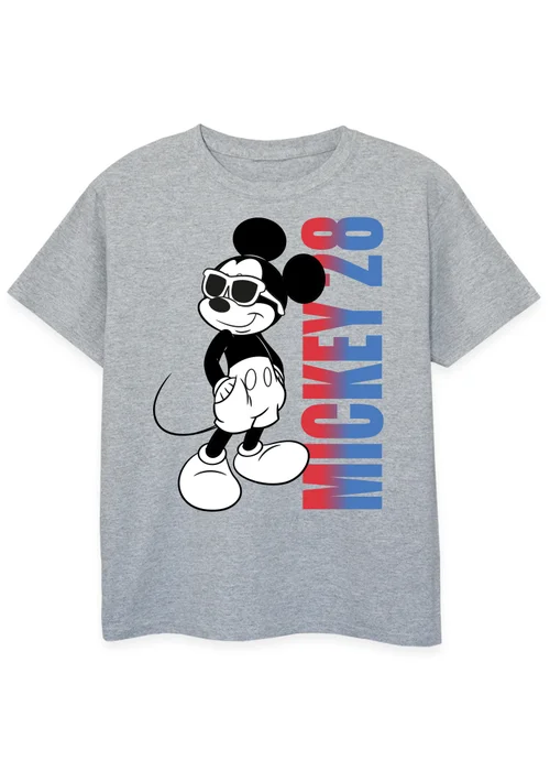 Disney Mickey Mouse Gradient Kids Grey Graphic T-Shirt (3-13 Years) - 3-4 Yrs Image 1