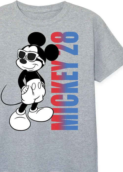 Disney Mickey Mouse Gradient Kids Grey Graphic T-Shirt (3-13 Years) - 3-4 Yrs Image 2