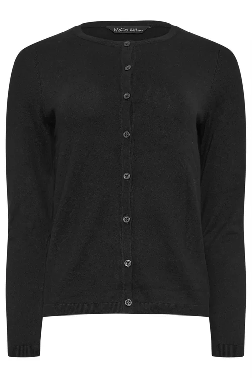 M&Co Black Button Down Cardigan - 14-16 Image 5
