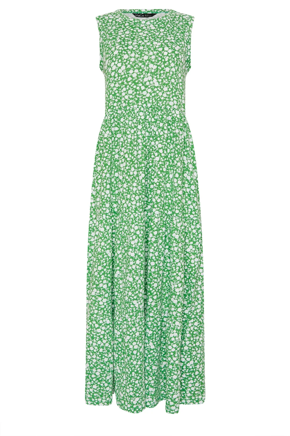 M&Co Green Ditsy Floral Sleeveless Midi Dress - 10 | Matalan M&Co Green Ditsy Floral Sleeveless Midi Dress - 10 | Matalan