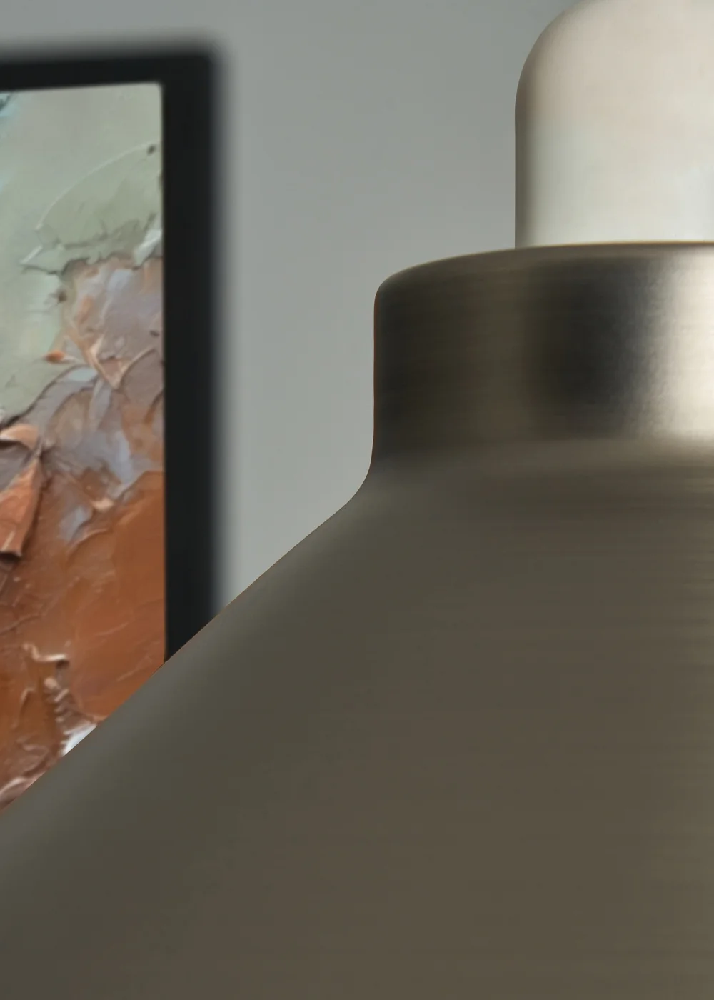INLIGHT DALANI Easyfit Metal Pendant Pewter (14cm x 33cm) - One Size Image 3