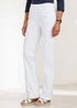 Cotton Traders White Premium Pull-On Twill Straight-Leg Jeans - 20/l27 Image 1