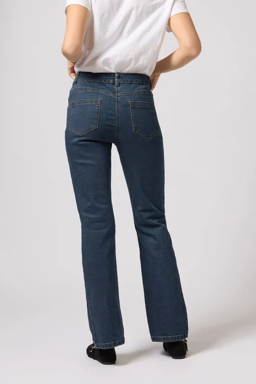 M&Co Indigo Blue Bootcut Jeans - 22/L31 Image 5