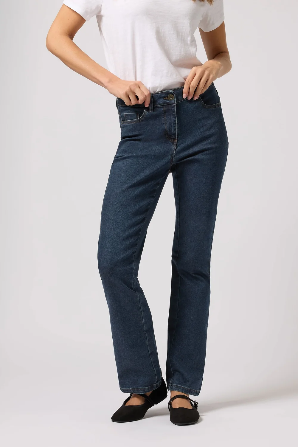 M&Co Indigo Blue Bootcut Jeans - 22/L31 Image 1