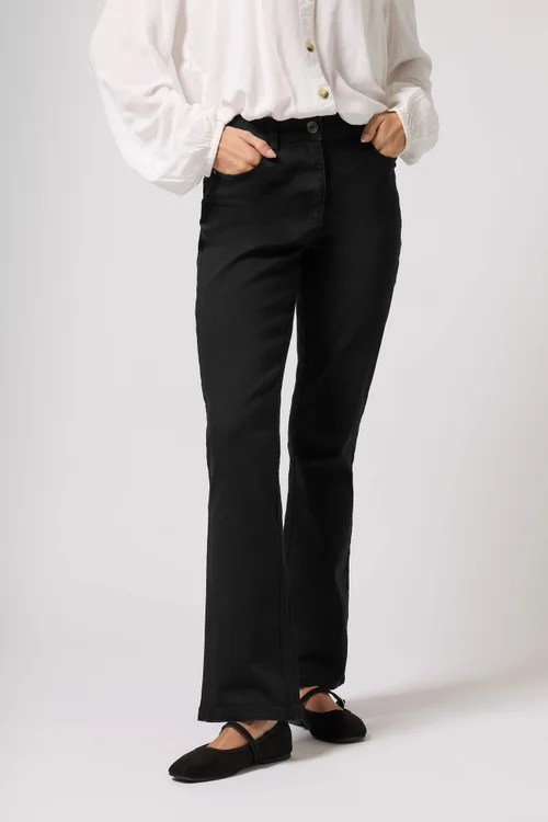 M&Co Black Bootcut Jeans - 10/L31 Image 1
