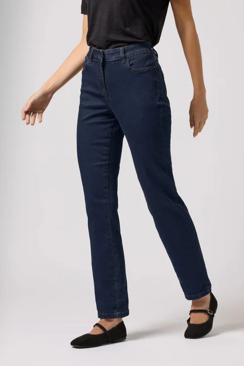 M&Co Indigo Blue Straight Leg Jeans - 14/L27 Image 2
