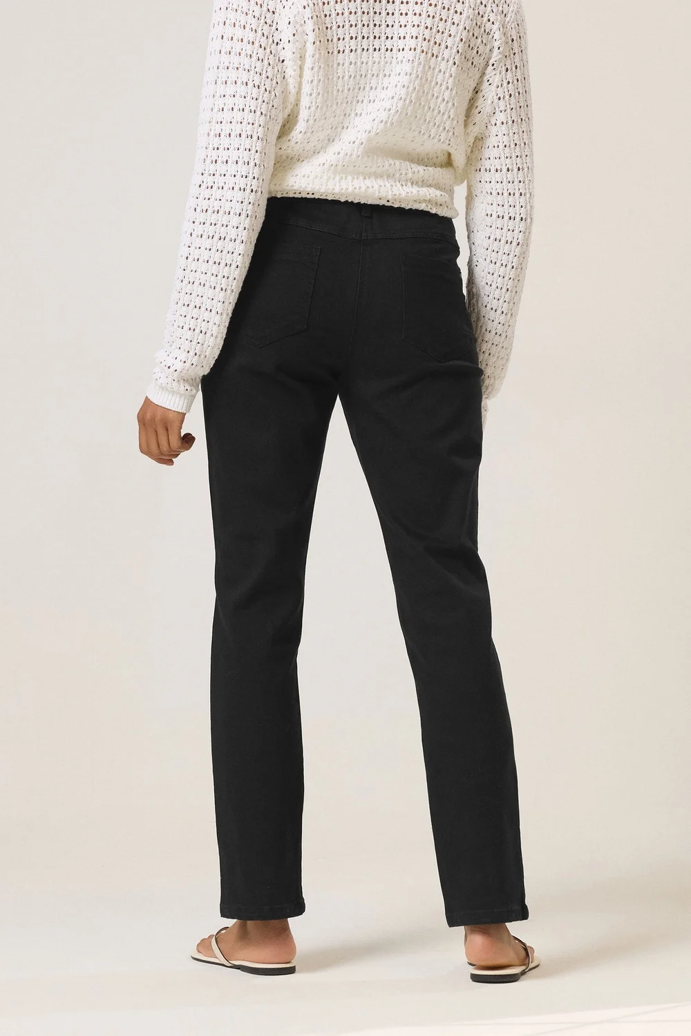 M&Co Black Straight Leg Jeans - 22/L31 Image 5