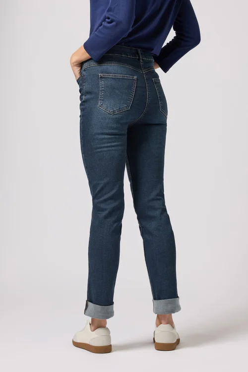 M&Co Blue Mid Wash Ankle Grazer Cigarette Jean - 8/L27 Image 4
