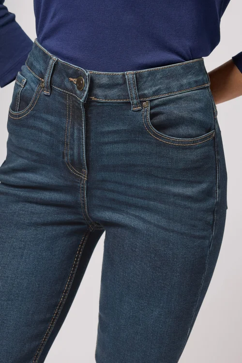 M&Co Blue Mid Wash Ankle Grazer Cigarette Jean - 8/L27 Image 5