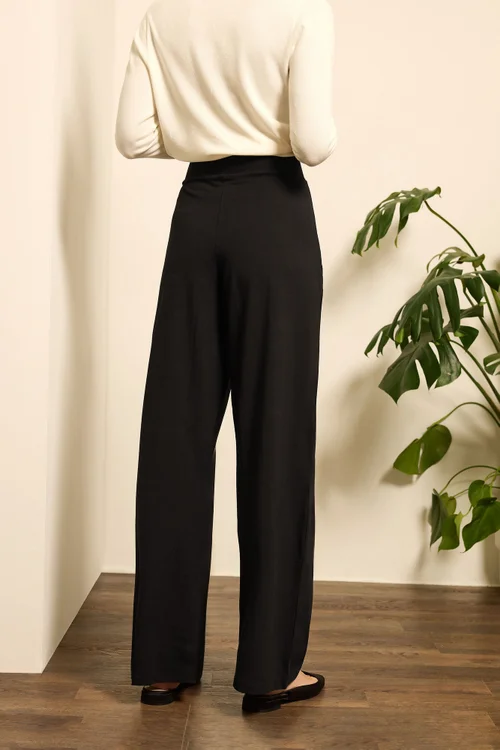 M&Co Black Wide Leg Yoga Pants - 12/L31 Image 3