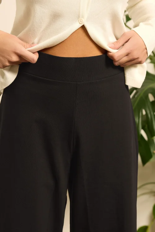 M&Co Black Wide Leg Yoga Pants - 12/L31 Image 4