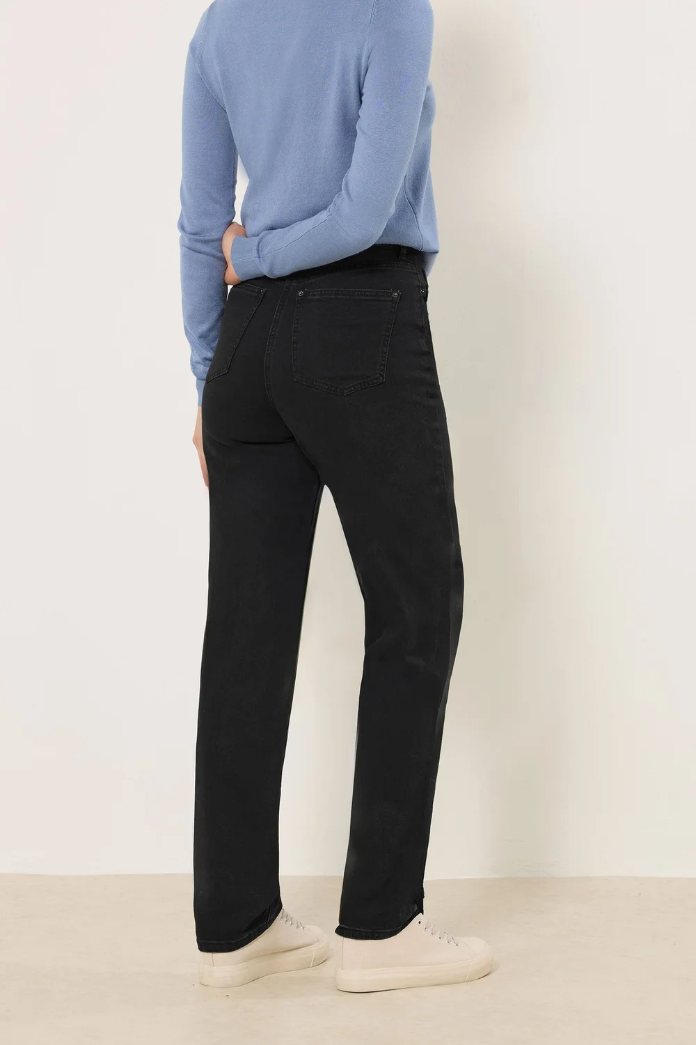 Long Tall Sally Black Washed UNA Stretch Mom Jeans - 8/L36 Image 3