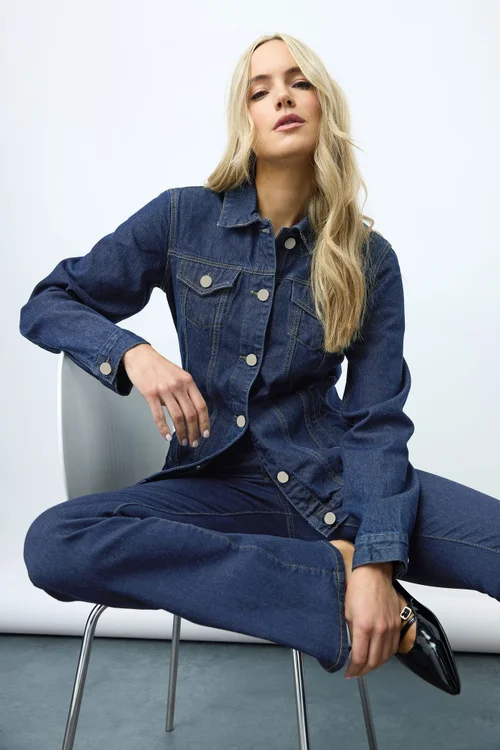 Long Tall Sally Indigo Blue Denim Jacket - 8 Image 1
