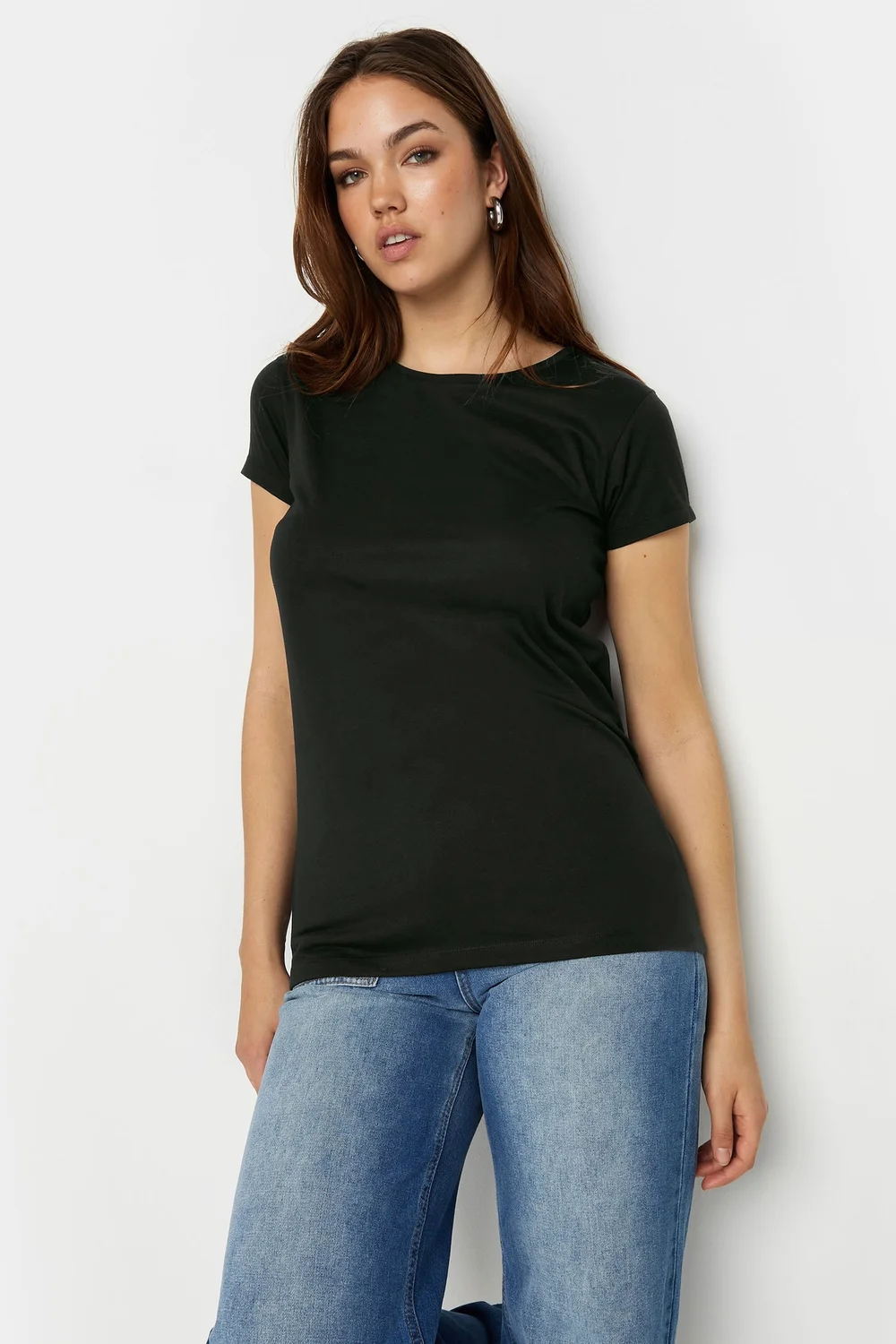 Long Tall Sally 2 Pack Black & White T-Shirts - 18 Image 2