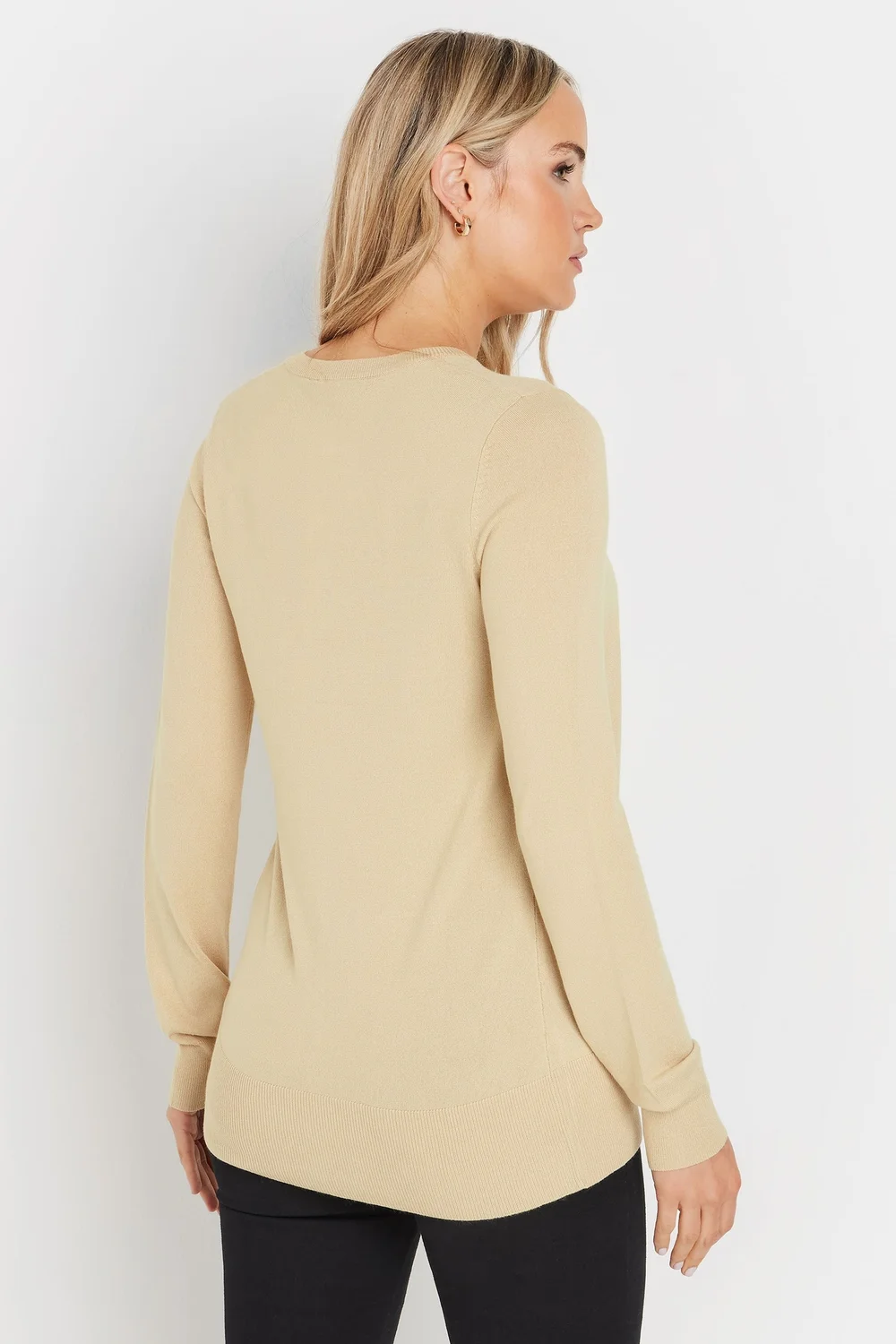 Long Tall Sally Natural Brown Button Down Knit Cardigan - 14-16 Image 3