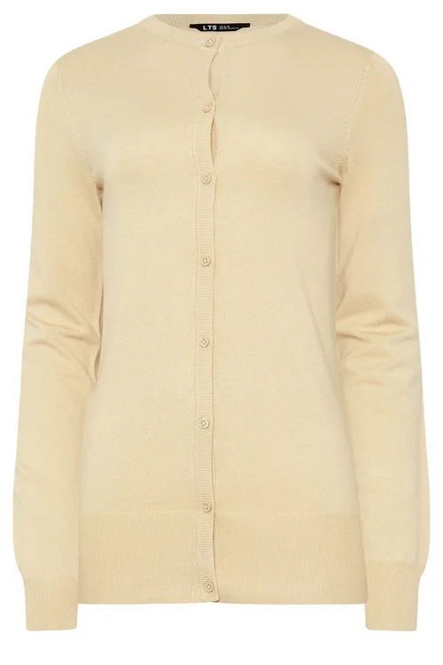 Long Tall Sally Natural Brown Button Down Knit Cardigan - 14-16 Image 5