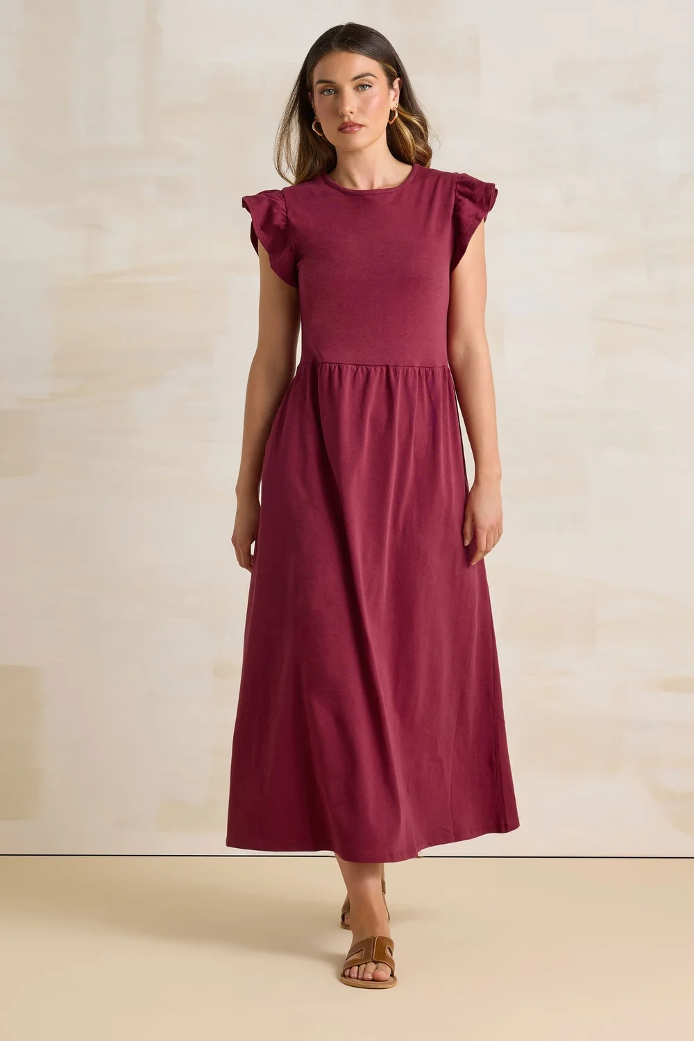 sally midi dress deep red floral Sally Cotton Shirt Red Ever New USA