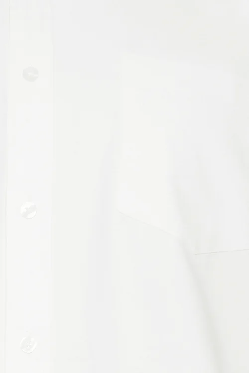 BadRhino Premium White Short Sleeve Oxford Cotton Shirt - XXL Image 2