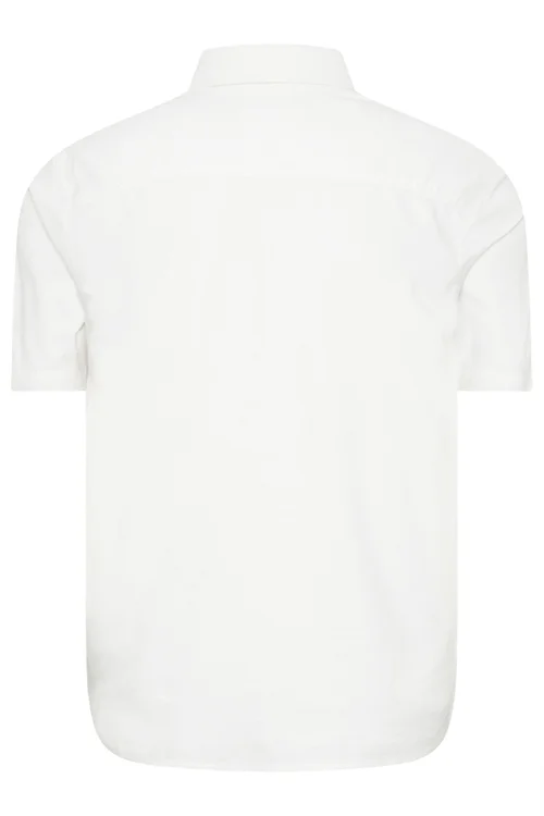 BadRhino Premium White Short Sleeve Oxford Cotton Shirt - XXL Image 4