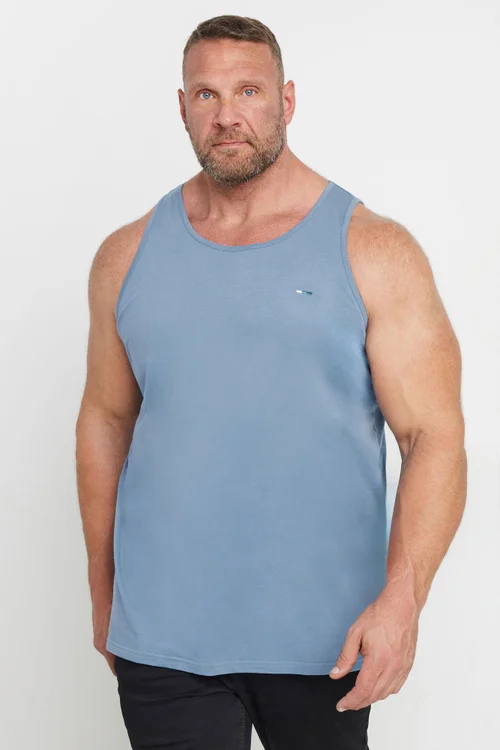 BadRhino 3 Pack Blue Plain Vest Tops - 5/6 XL Image 2
