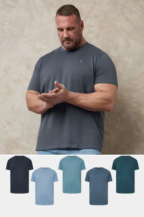 BadRhino 5 Pack Navy Blue & Blue Core T-Shirts - 3XL Image 1