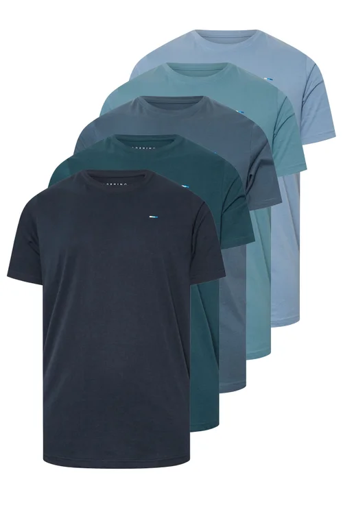 BadRhino 5 Pack Navy Blue & Blue Core T-Shirts - 3XL Image 4
