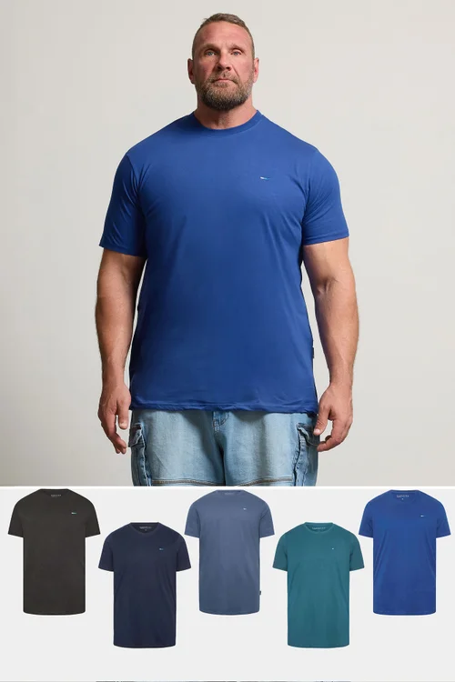 BadRhino 5 Pack Blue & Black Core T-Shirts - 3XL Image 1