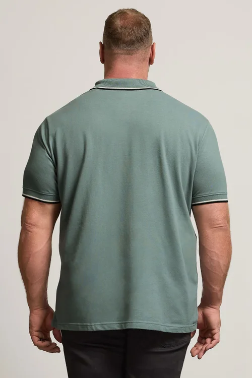 BadRhino 3 Pack Green & Blue Tipped Polo Shirt - 4XL Image 4