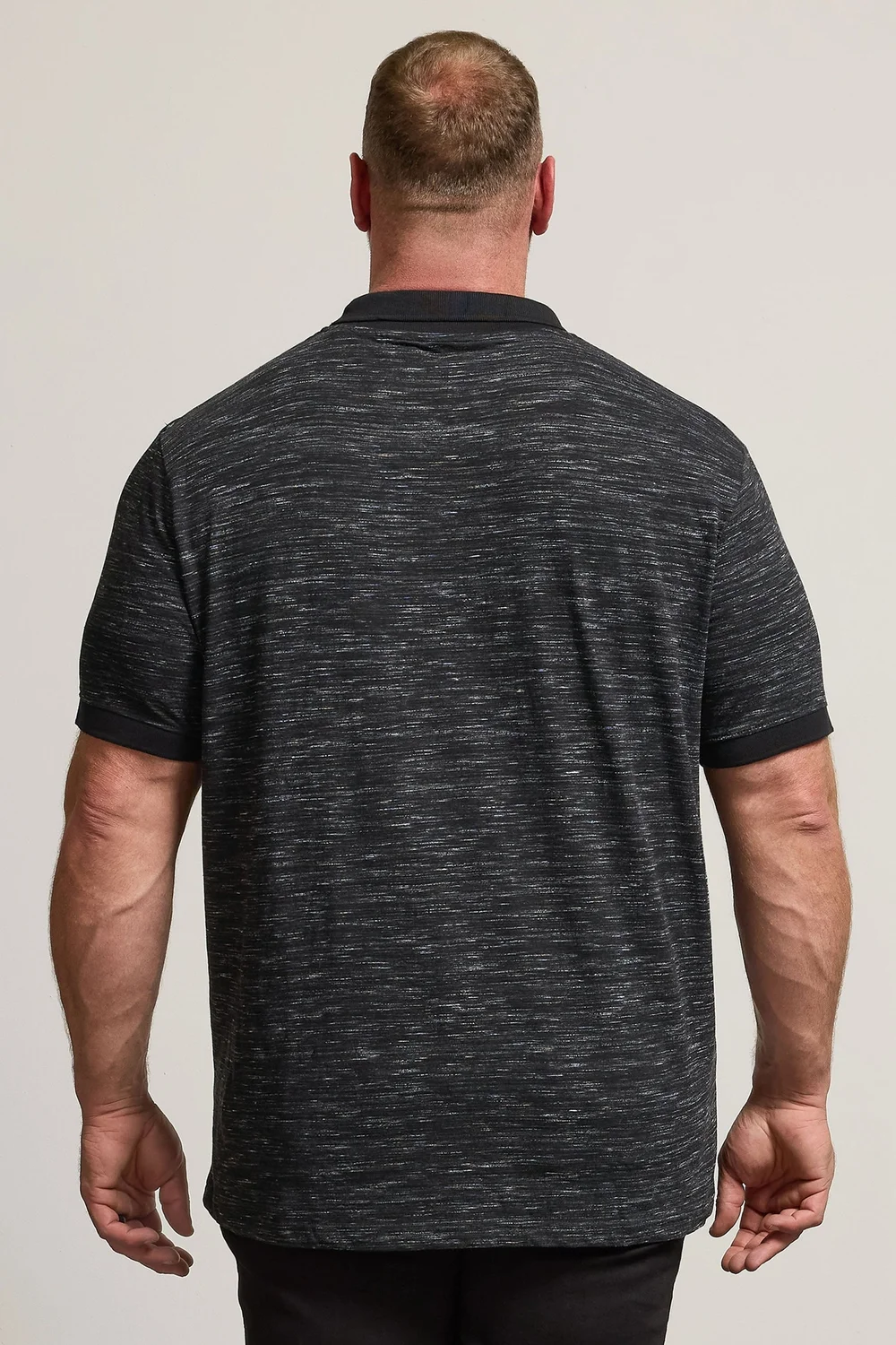 BadRhino Black Slub Polo Shirt - XXL Image 3