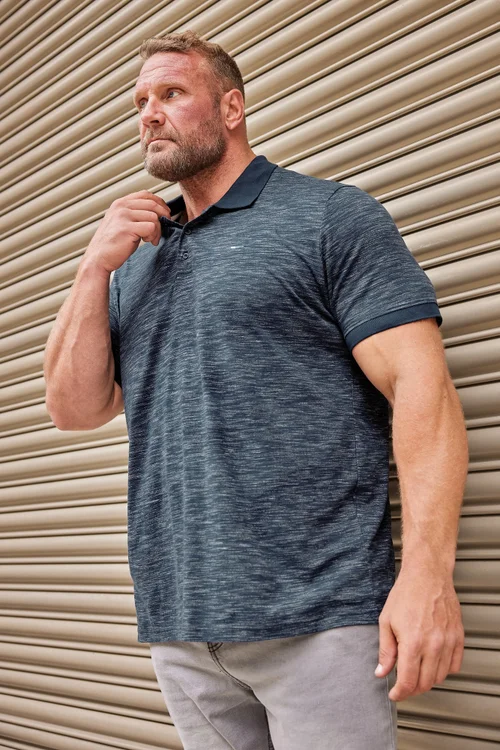 BadRhino Navy Blue Slub Polo Shirt - 7/8 XL Image 5