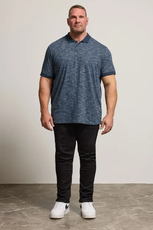 BadRhino Navy Blue Slub Polo Shirt - 7/8 XL Image 2