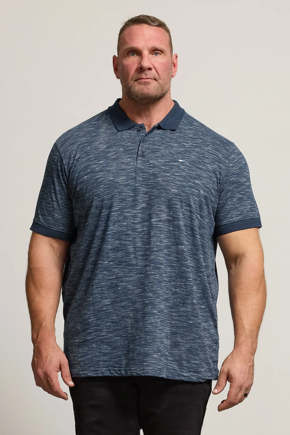 BadRhino Navy Blue Slub Polo Shirt - 7/8 XL Image 1