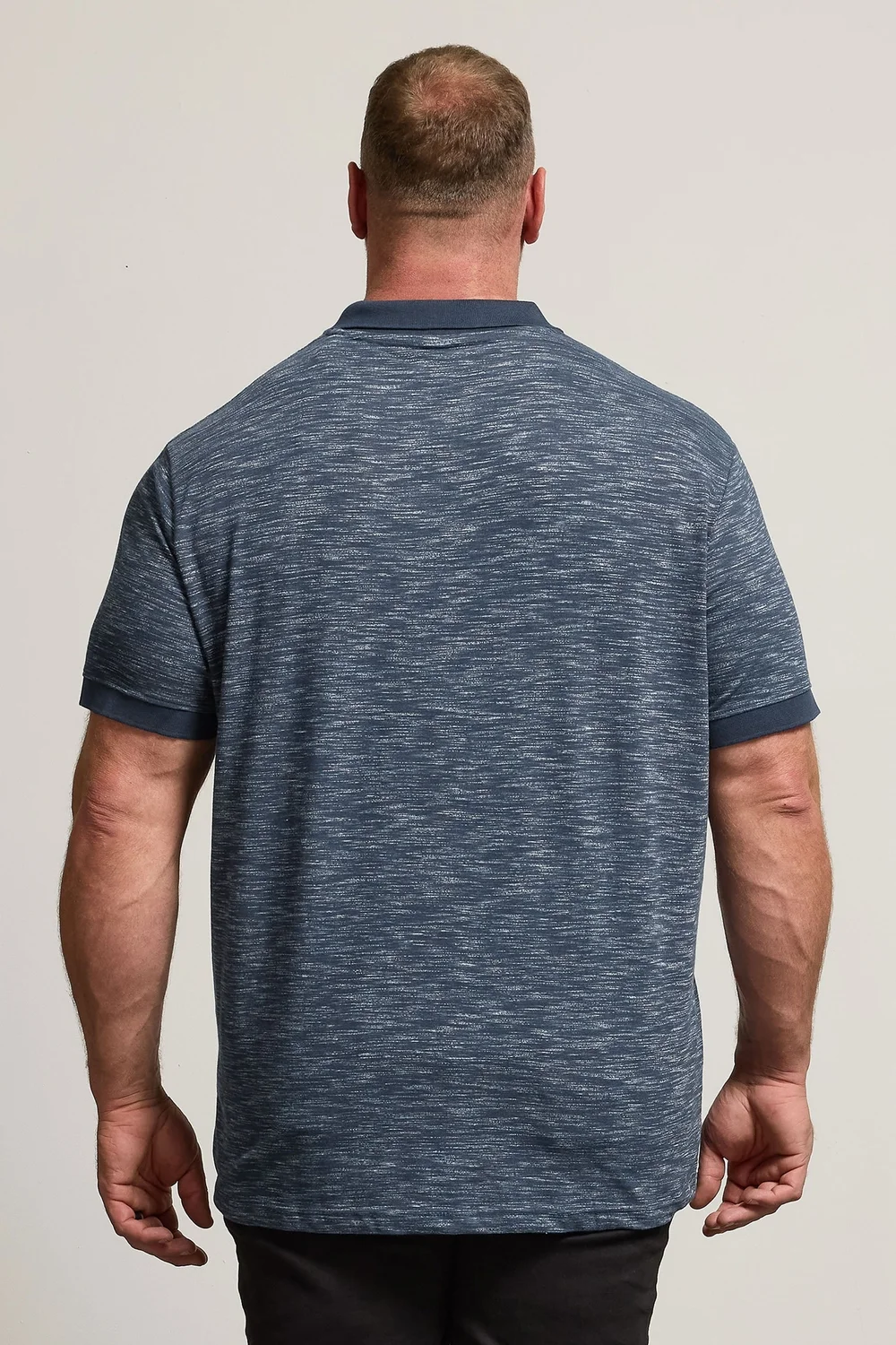 BadRhino Navy Blue Slub Polo Shirt - 7/8 XL Image 3
