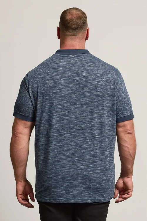 BadRhino Navy Blue Slub Polo Shirt - 7/8 XL Image 3