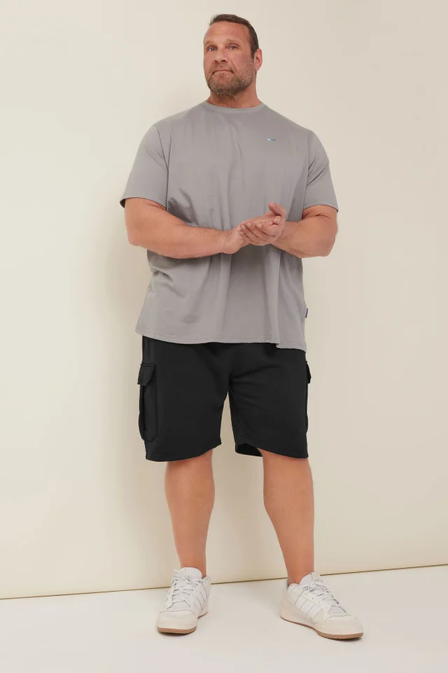 BadRhino Black Essential Cargo Jogger Shorts