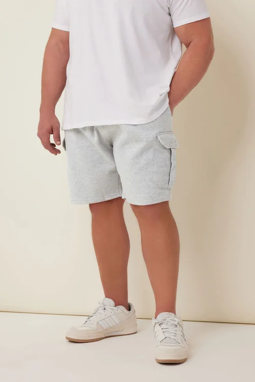 BadRhino Grey Marl Essential Cargo Jogger Shorts - XXL Image 1