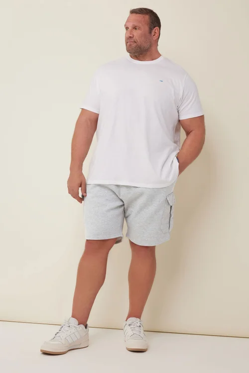 BadRhino Grey Marl Essential Cargo Jogger Shorts - XXL Image 2