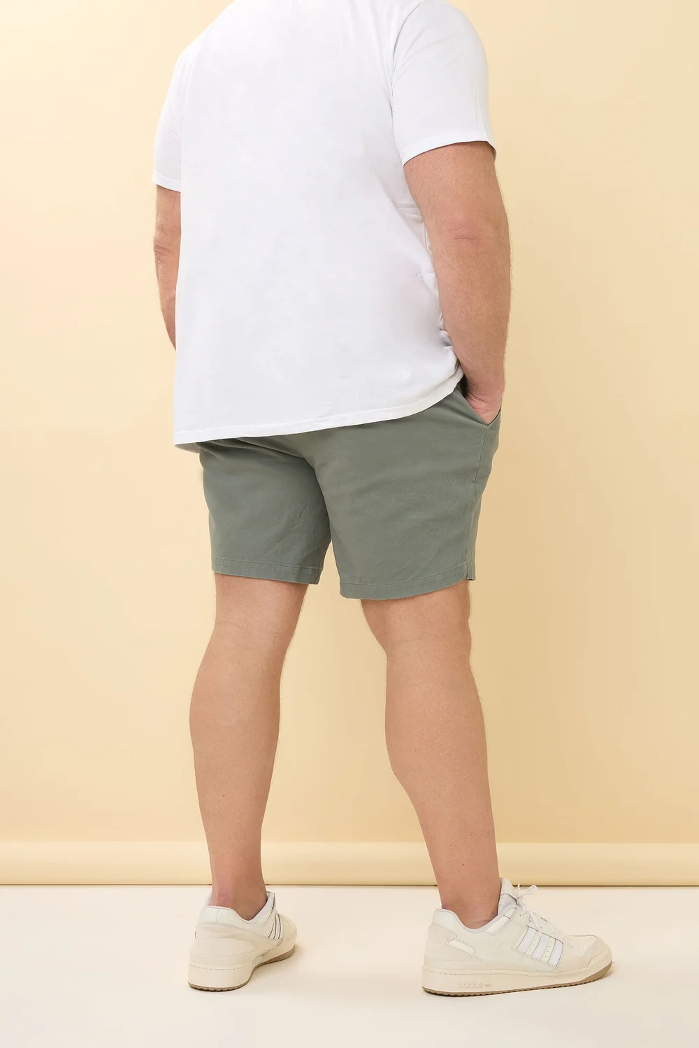 BadRhino Big & Tall Sage Green Stretch Chino Shorts - 54 W Image 4