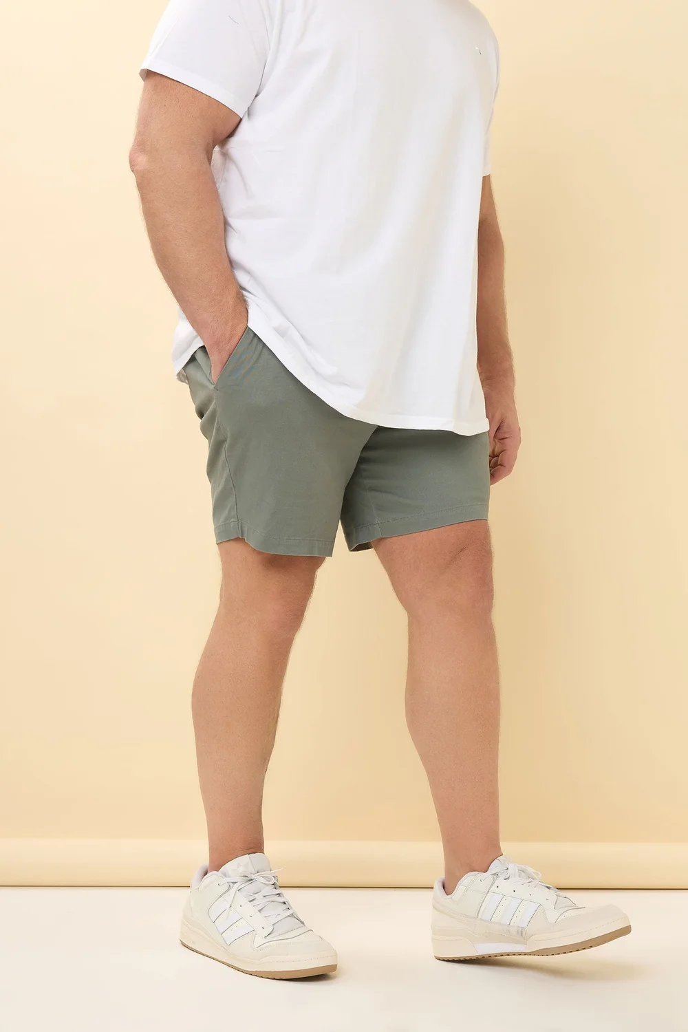 BadRhino Big & Tall Sage Green Stretch Chino Shorts - 54 W Image 5