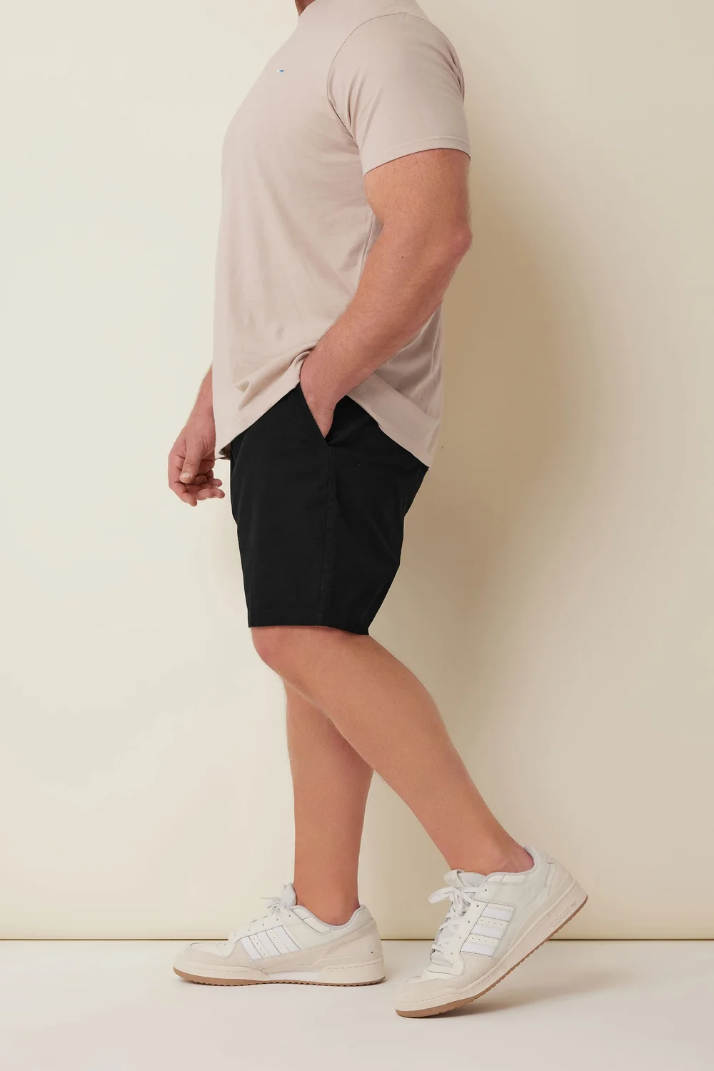BadRhino Black Stretch Elasticated Waist Chino Shorts - 4XL Image 4