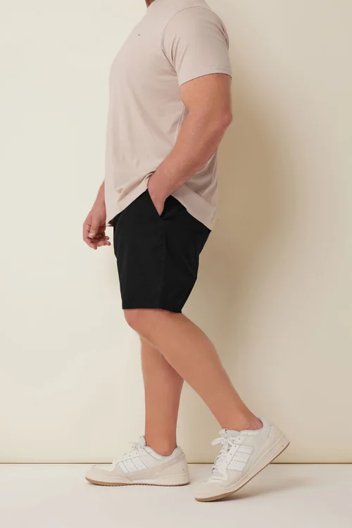 BadRhino Black Stretch Elasticated Waist Chino Shorts - 4XL Image 4