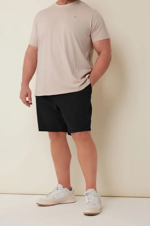BadRhino Black Stretch Elasticated Waist Chino Shorts - 4XL Image 1