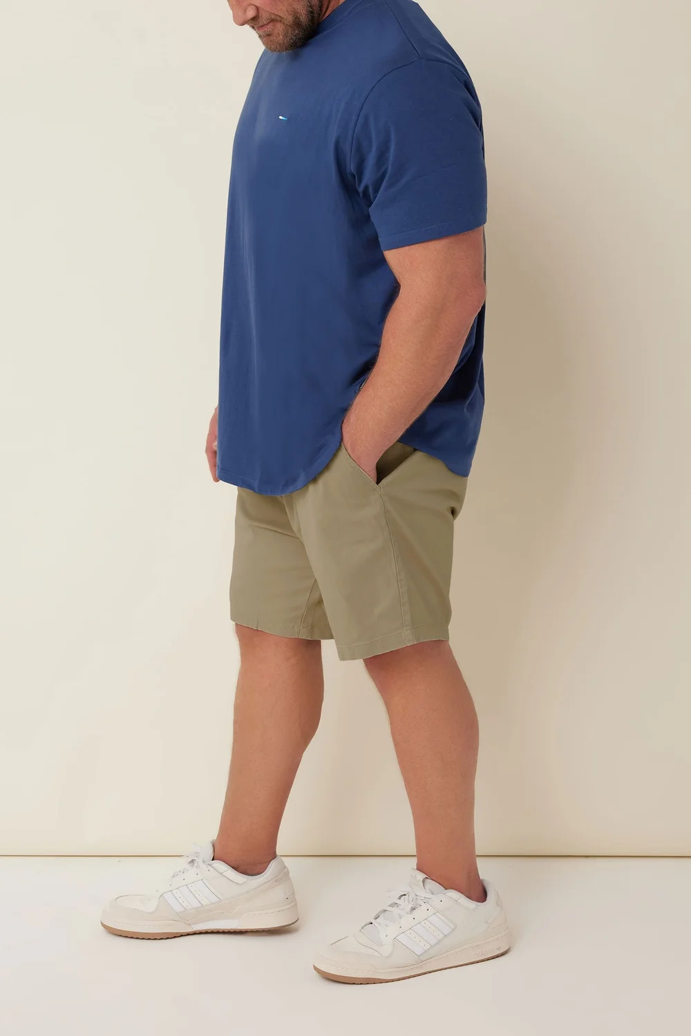 BadRhino Stone Brown Stretch Elasticated Waist Chino Shorts - Large Image 5