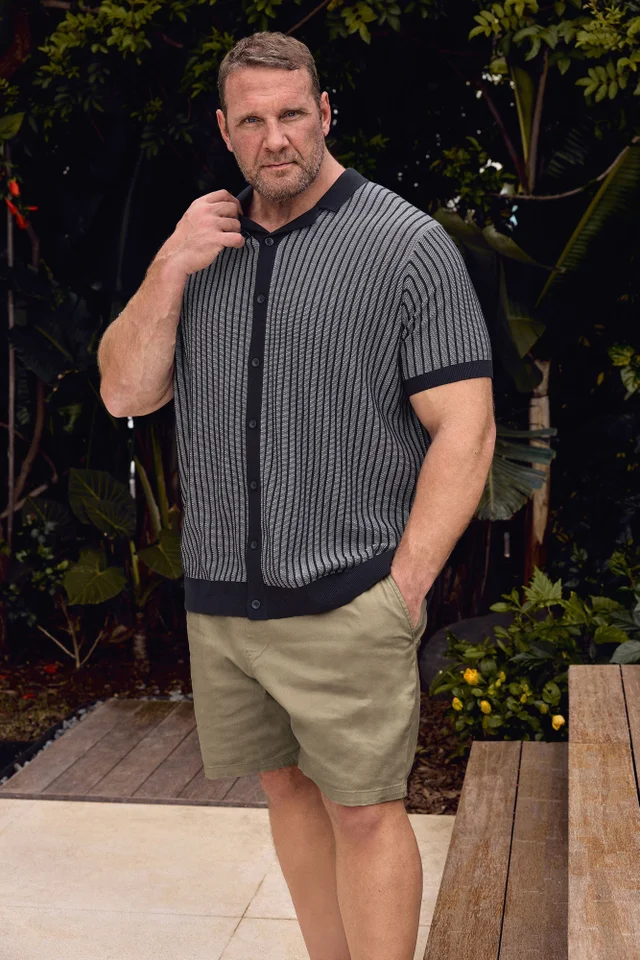 BadRhino Stone Brown Stretch Elasticated Waist Chino Shorts